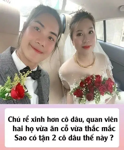 Chú rể xinh hơn cô dâu gây xôn xao.