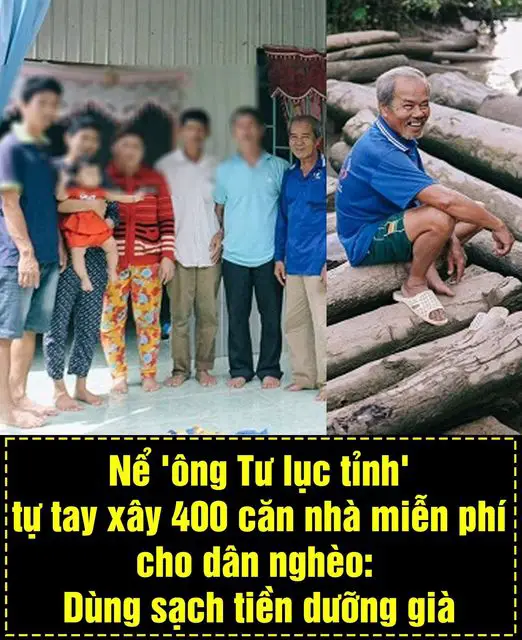 Nể ‘ông Tư lục tỉnh’ tự tay xây 400 căn nhà miễn phí cho dân nghèo: Dùng sạch tiền dưỡng già