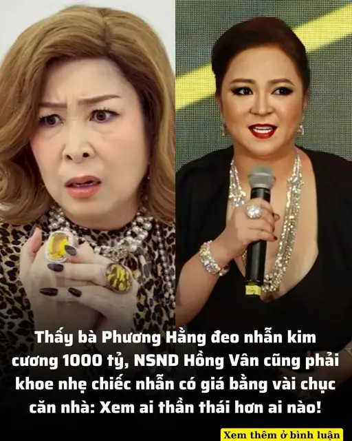 NSND Hồng Vân đeo chiếc nhẫn kim cương có giá bằng cả căn nhà, cư dân mạng gọi tên bà Phương Hằng