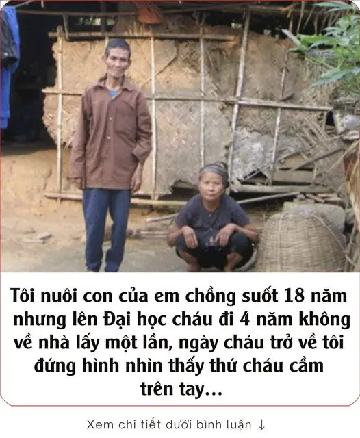 Tôi nuôi con của em chồng suốt 18 năm, nhưng lên Đại học cháu đi 4 năm không về nhà lấy một lần, ngày cháu trở về tôi đứng hình nhìn thấy thứ cháu cầm trên tay…