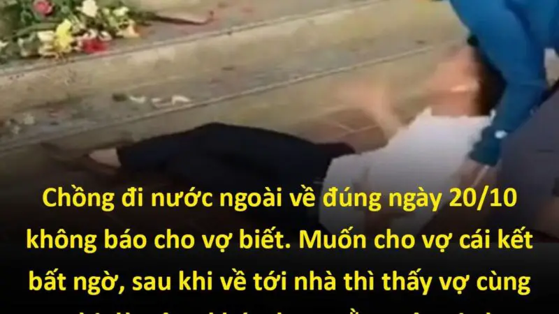 Chồng đi nước ngoài về đúng ngày 20/10 không báo cho vợ biết. Muốn cho vợ cái kết bất ngờ, sau khi về tới nhà thì thấy vợ cùng người đàn ông khác đang nằm trên giường ngủ của mình, ông chồng mới lấy từ trong ba lô 1 túi bóng màu đen để rồi 👇👇👇