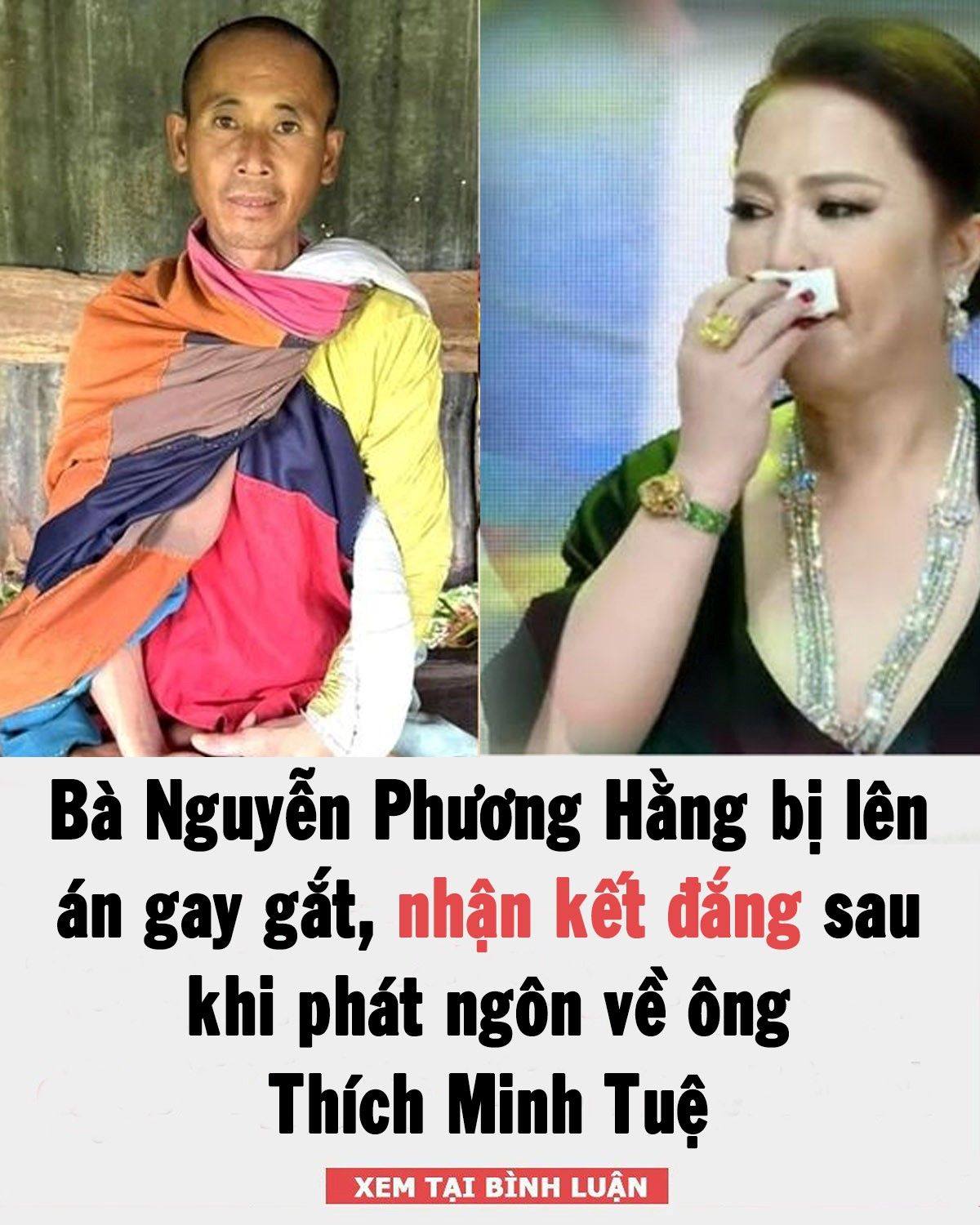 Bà Nguyễn Phương Hằng bị lên án gay gắt, nhận kết đắng sau khi phát ngôn về ông Thích Minh Tuệ